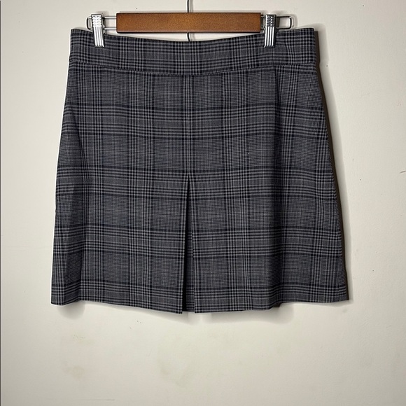 J. Crew Black and Gray Plaid Mini Skirt - Picture 1 of 10